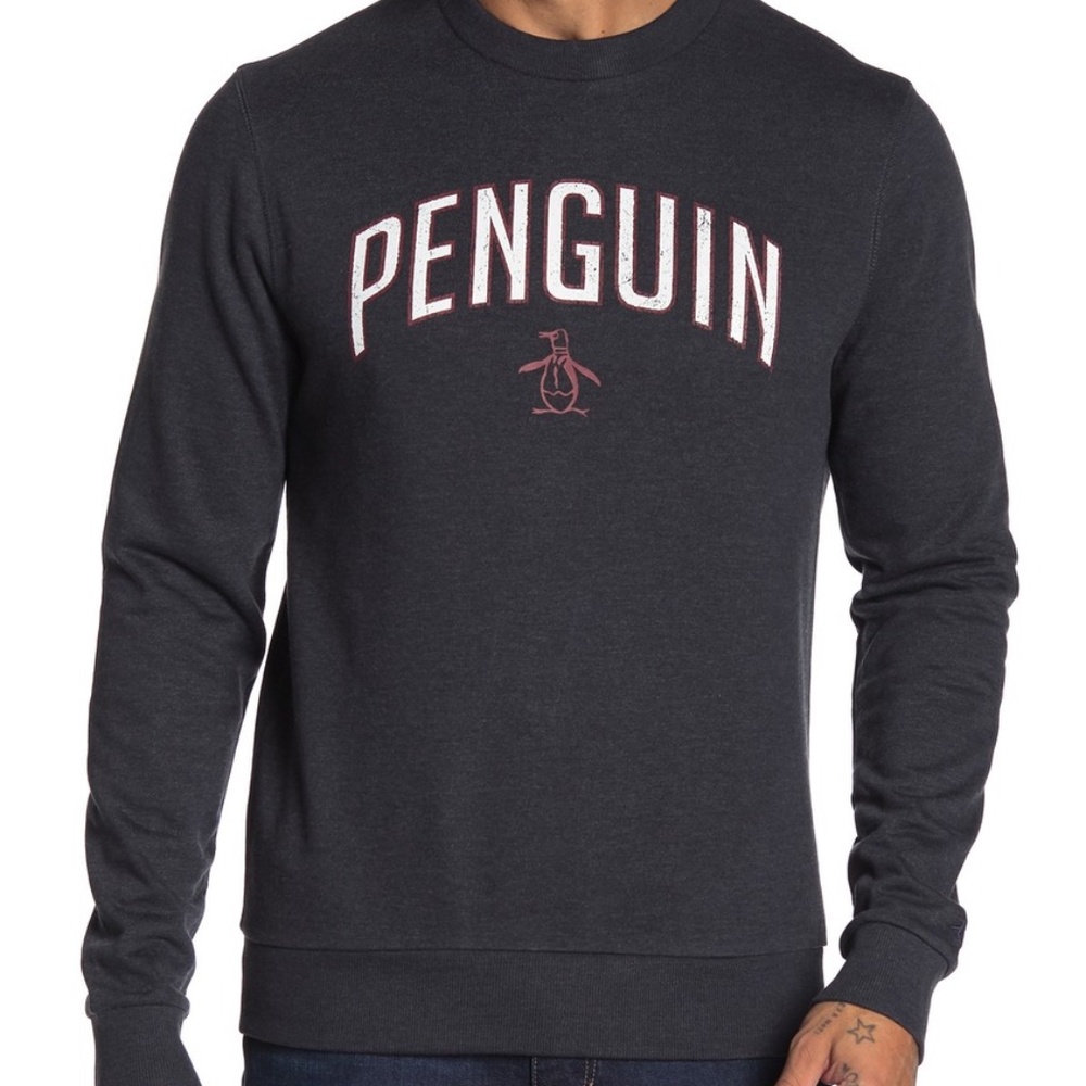 Original Penguin Brand Logo Crew Neck Sweatshirt L